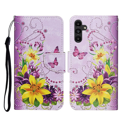Colored Drawing Pattern Flip Leather Phone Case, For Samsung Galaxy A24 4G