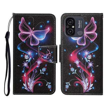 Colored Drawing Pattern Flip Leather Phone Case, For Xiaomi Redmi 12C