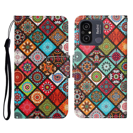 Colored Drawing Pattern Flip Leather Phone Case, For Xiaomi Redmi 12C