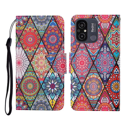 Colored Drawing Pattern Flip Leather Phone Case, For Xiaomi Redmi 12C