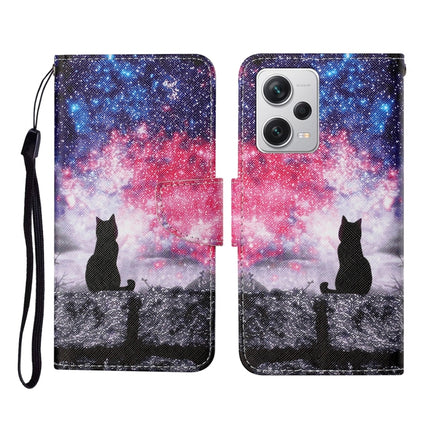 Colored Drawing Pattern Flip Leather Phone Case, For Xiaomi Redmi Note 12 Pro 5G/Poco X5 Pro