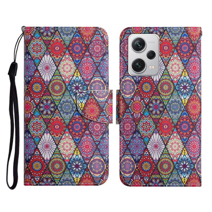 Colored Drawing Pattern Flip Leather Phone Case, For Xiaomi Redmi Note 12 Pro 5G/Poco X5 Pro