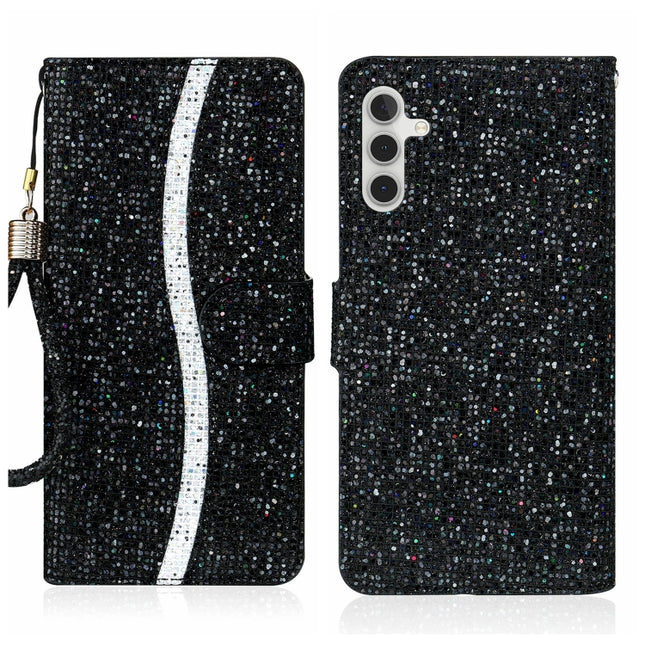 Glitter Powder Filp Leather Phone Case, For Samsung Galaxy A24 4G, For Samsung Galaxy A34 5G, For Samsung Galaxy A54 5G