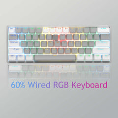 AULA F3261 Type-C Wired Hot Swappable 61 Keys RGB Mechanical Keyboard