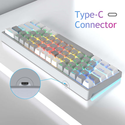 AULA F3261 Type-C Wired Hot Swappable 61 Keys RGB Mechanical Keyboard