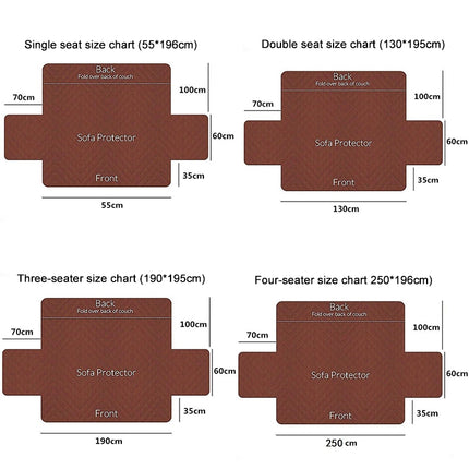 Double-sided Waterproof Pet Cushion Diamond Pattern Sofa Cover, Double-sided 250x196cm