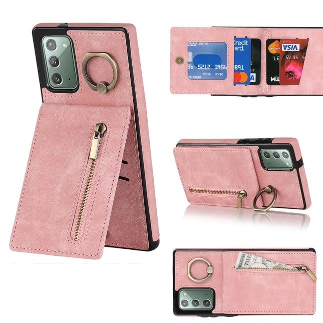Retro Ring and Zipper RFID Card Slot Phone Case, For Samsung Galaxy Note20, For Samsung Galaxy Note20 Ultra, For Samsung Galaxy Note10, For Samsung Galaxy Note10+