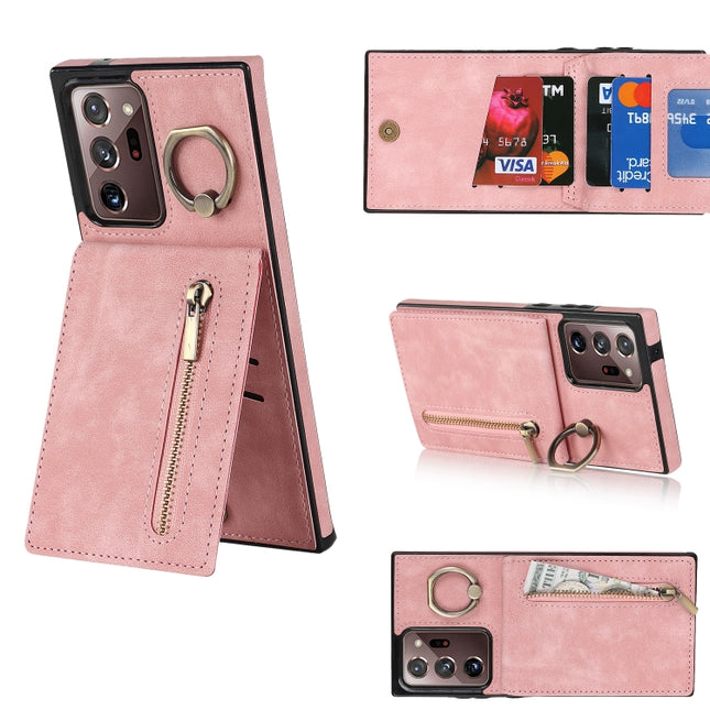 Retro Ring and Zipper RFID Card Slot Phone Case, For Samsung Galaxy Note20, For Samsung Galaxy Note20 Ultra, For Samsung Galaxy Note10, For Samsung Galaxy Note10+