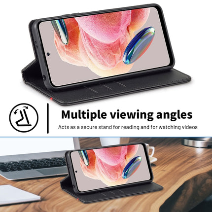 LC.IMEEKE Carbon Fiber Leather Phone Case, For Xiaomi Redmi Note 12 4G Global