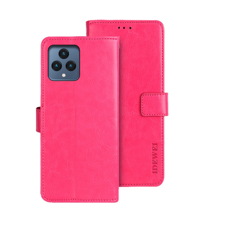 idewei Crazy Horse Texture Leather Phone Case with Holder, For T-Mobile REVVL 6 5G, For Motorola Moto G23/G13, For Motorola Moto G73