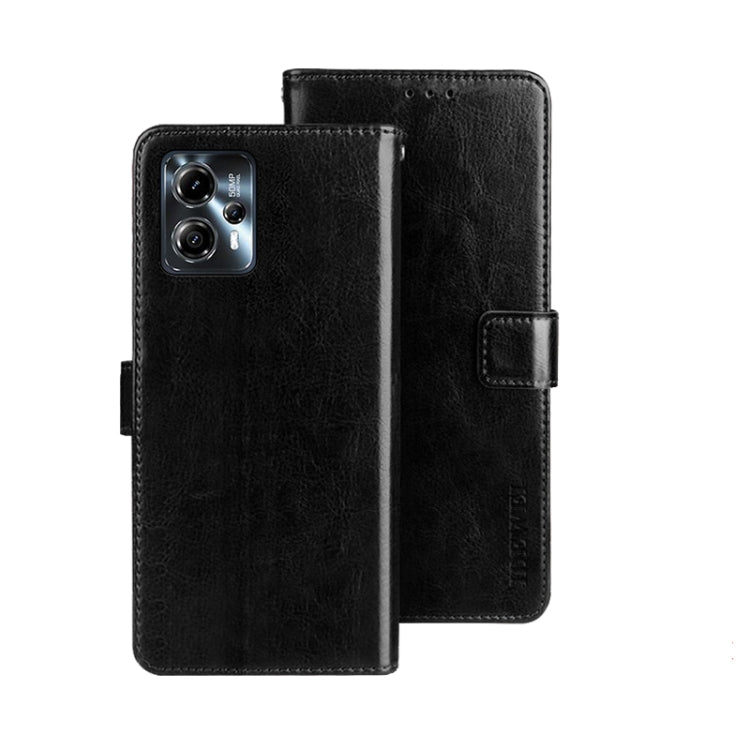 idewei Crazy Horse Texture Leather Phone Case with Holder, For T-Mobile REVVL 6 5G, For Motorola Moto G23/G13, For Motorola Moto G73