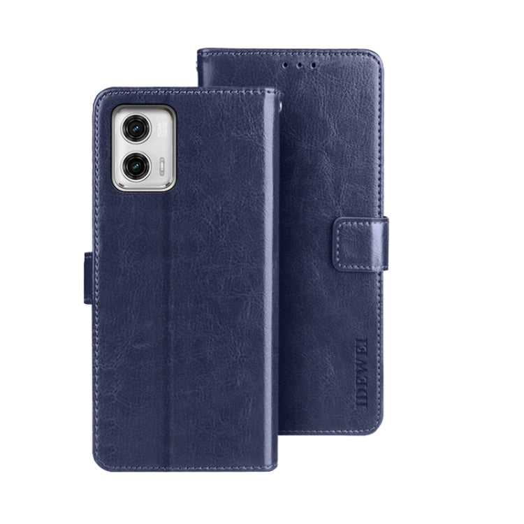 idewei Crazy Horse Texture Leather Phone Case with Holder, For T-Mobile REVVL 6 5G, For Motorola Moto G23/G13, For Motorola Moto G73