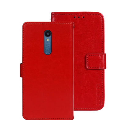 idewei Crazy Horse Texture Leather Phone Case with Holder, For Sharp Rouvo V, For Ulefone Note 14, For Xiaomi Poco C55/Redmi 12C/Redmi 11A