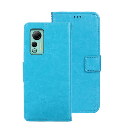 idewei Crazy Horse Texture Leather Phone Case with Holder, For Sharp Rouvo V, For Ulefone Note 14, For Xiaomi Poco C55/Redmi 12C/Redmi 11A