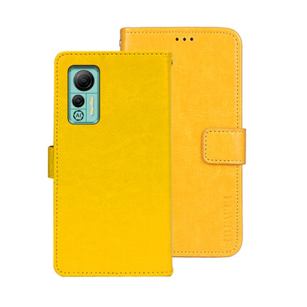 idewei Crazy Horse Texture Leather Phone Case with Holder, For Sharp Rouvo V, For Ulefone Note 14, For Xiaomi Poco C55/Redmi 12C/Redmi 11A