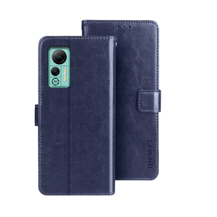 idewei Crazy Horse Texture Leather Phone Case with Holder, For Sharp Rouvo V, For Ulefone Note 14, For Xiaomi Poco C55/Redmi 12C/Redmi 11A