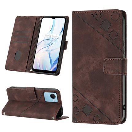 Skin-feel Embossed Leather Phone Case, For Realme C30s, For Xiaomi Redmi Note 12 4G Global, For Samsung Galaxy Note8, For Samsung Galaxy Note9