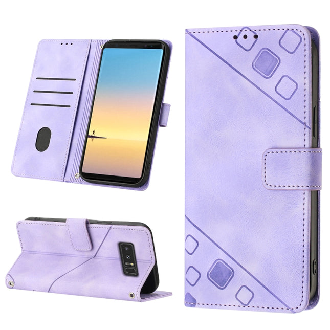 Skin-feel Embossed Leather Phone Case, For Realme C30s, For Xiaomi Redmi Note 12 4G Global, For Samsung Galaxy Note8, For Samsung Galaxy Note9