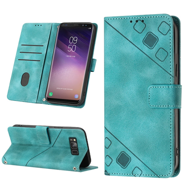 Skin-feel Embossed Leather Phone Case, For Samsung Galaxy S8, For Samsung Galaxy S8+, For Samsung Galaxy S9