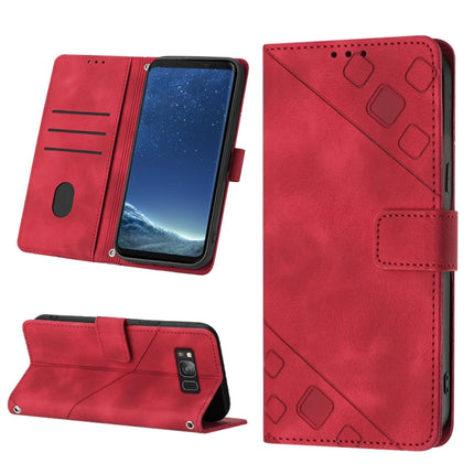 Skin-feel Embossed Leather Phone Case, For Samsung Galaxy S8, For Samsung Galaxy S8+, For Samsung Galaxy S9