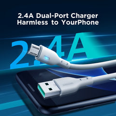 JOYROOM S-UM018A13 2.4A USB to Micro USB Fast Charging Data Cable, 1.2m, 2m