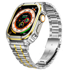 For Apple Watch Series 9 / 8 / 7 45mm / Silver Gold