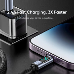 JOYROOM S-AL012A16 2.4A USB to 8 Pin Digital Display Fast Charging Data Cable, USB to 8 Pin