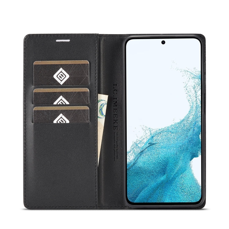 LC.IMEEKE Carbon Fiber PU + TPU Horizontal Flip Leather Phone Case, For Samsung Galaxy A24 4G