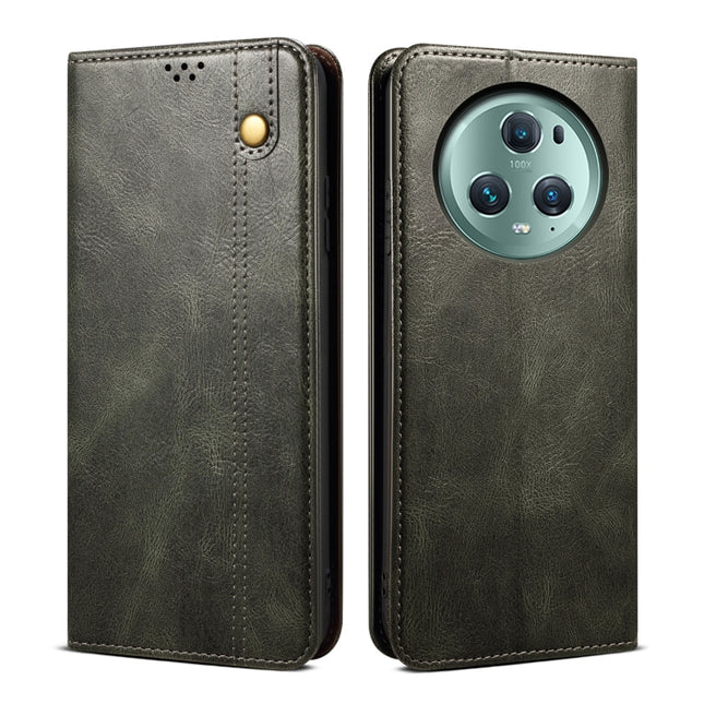 Oil Wax Crazy Horse Texture Leather Phone Case, For Honor Magic5, For Honor Magic5 Pro, For Huawei P60/P60 Pro