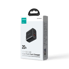 J0YROOM TCF05 20W USB+USB-C/Type-C Fast Charger, US Plug, EU Plug, UK Plug, CN Plug