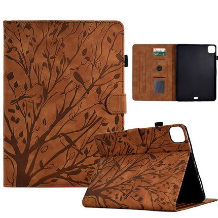 Fortune Tree Pressure Flower PU Tablet Case with Wake-up / Sleep Function, For iPad 10.2 2019 2020 / iPad 10.5 2017 2019, For iPad 10.9 2022 / 2025, For iPad Air / Air 2 / 9.7 2017 2018, For iPad Pro 11 / Air 4 10.9 2020 / Air 5 10.9