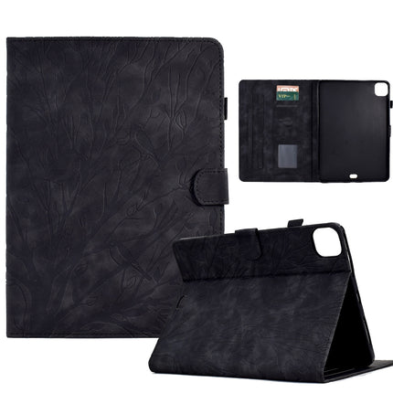 Fortune Tree Pressure Flower PU Tablet Case with Wake-up / Sleep Function, For iPad 10.2 2019 2020 / iPad 10.5 2017 2019, For iPad 10.9 2022 / 2025, For iPad Air / Air 2 / 9.7 2017 2018, For iPad Pro 11 / Air 4 10.9 2020 / Air 5 10.9
