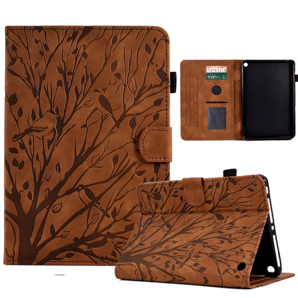 Fortune Tree Pressure Flower PU Tablet Case with Wake-up / Sleep Function, For Amazon Fire HD 8 / HD 8 Plus 2020 2022, For Amazon Kindle 11th 2022, For Amazon Fire HD 10 Plus / HD 10 2021, For Amazon Fire 7 2015 2017 2019