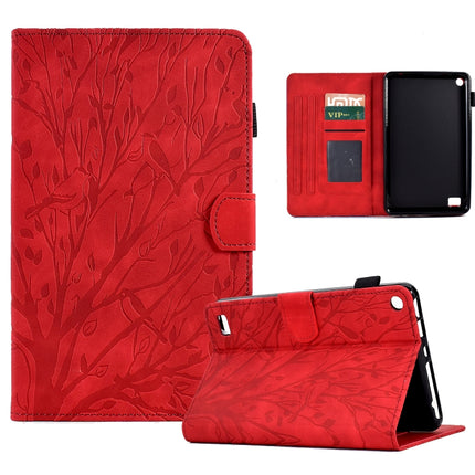 Fortune Tree Pressure Flower PU Tablet Case with Wake-up / Sleep Function, For Amazon Fire HD 8 / HD 8 Plus 2020 2022, For Amazon Kindle 11th 2022, For Amazon Fire HD 10 Plus / HD 10 2021, For Amazon Fire 7 2015 2017 2019