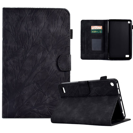 Fortune Tree Pressure Flower PU Tablet Case with Wake-up / Sleep Function, For Amazon Fire HD 8 / HD 8 Plus 2020 2022, For Amazon Kindle 11th 2022, For Amazon Fire HD 10 Plus / HD 10 2021, For Amazon Fire 7 2015 2017 2019