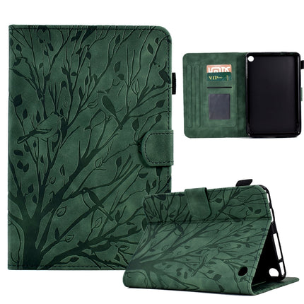 Fortune Tree Pressure Flower PU Tablet Case with Wake-up / Sleep Function, For Amazon Fire 7 2022, For Amazon Kindle Paperwhite / 2 / 3 / 4, For Amazon Kindle Paperwhite 2021, For Lenovo M10 HD 2nd X306X