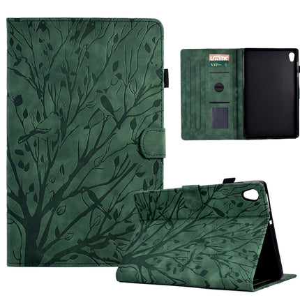 Fortune Tree Pressure Flower PU Tablet Case with Wake-up / Sleep Function, For Amazon Fire 7 2022, For Amazon Kindle Paperwhite / 2 / 3 / 4, For Amazon Kindle Paperwhite 2021, For Lenovo M10 HD 2nd X306X
