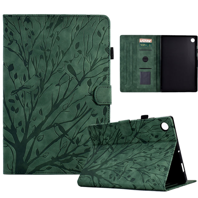 Fortune Tree Pressure Flower PU Tablet Case with Wake-up / Sleep Function, For Huawei MatePad SE, For Huawei Enjoy Tablet 2 / MatePad T 10, For iPad mini 2021 / mini 6, For iPad mini 1 / 2 / 3 / 4 / 5