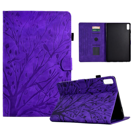 Fortune Tree Pressure Flower PU Tablet Case with Wake-up / Sleep Function, For Lenovo Tab M9, For Lenovo Tab M10 Gen 3, For Lenovo M10 Plus, For Lenovo Tab M10 Plus 3rd Gen
