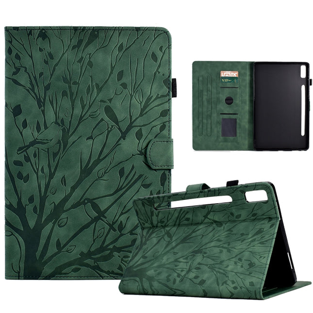 Fortune Tree Pressure Flower PU Tablet Case with Wake-up / Sleep Function, For Lenovo Tab P11 Gen 2, For Lenovo Tab P11 J606F, For Lenovo Tab P11 Pro Gen 2, For Samsung Galaxy Tab A8 10.5 2021