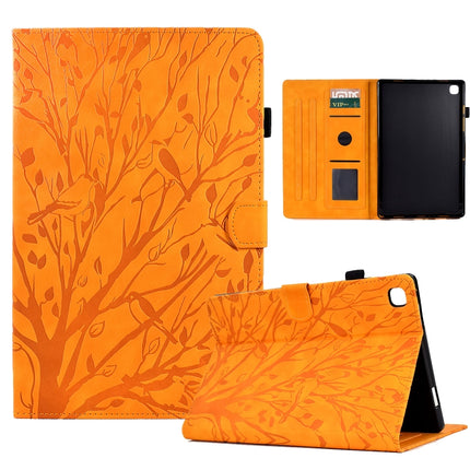 Fortune Tree Pressure Flower PU Tablet Case with Wake-up / Sleep Function, For Samsung Galaxy Tab S6 Lite, For Samsung Galaxy Tab A7 Lite, For Samsung Galaxy Tab A7 2020, For Samsung Galaxy Tab A 10.1 2019