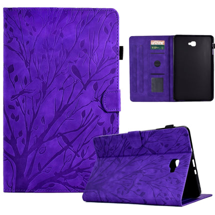 Fortune Tree Pressure Flower PU Tablet Case with Wake-up / Sleep Function, For Samsung Galaxy Tab A 10.1 2016