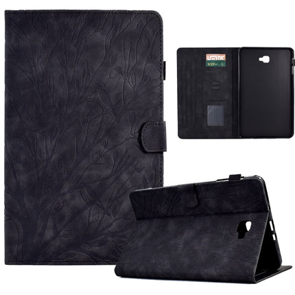 Fortune Tree Pressure Flower PU Tablet Case with Wake-up / Sleep Function, For Samsung Galaxy Tab A 10.1 2016