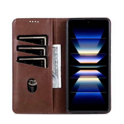 AZNS Magnetic Calf Texture Flip Leather Phone Case, For Honor 90 GT, For Honor Magic6 Lite 5G/X9b, For Honor Play 50 Plus, For Honor X50