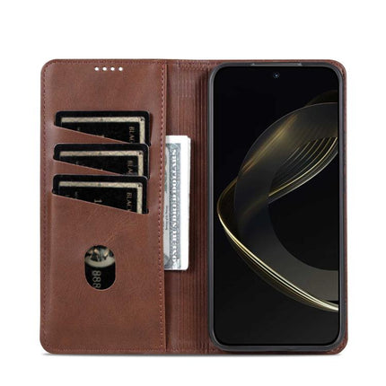 AZNS Magnetic Calf Texture Flip Leather Phone Case, For Honor Play 60, For Honor 400 Global 156.5mm, For Honor 300 Ultra, For Honor 300 Pro