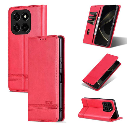 AZNS Magnetic Calf Texture Flip Leather Phone Case, For Honor Play 60, For Honor 400 Global 156.5mm, For Honor 300 Ultra, For Honor 300 Pro