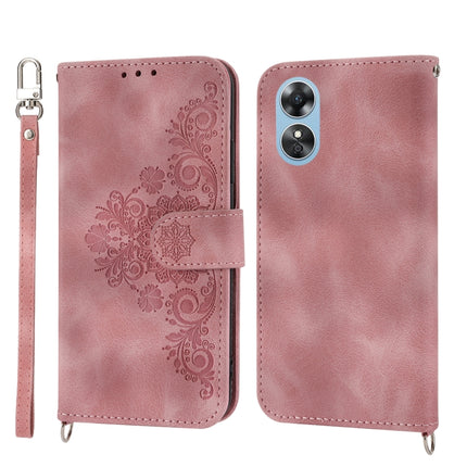 Skin-feel Flowers Embossed Wallet Leather Phone Case, For OPPO A1 Pro, For OPPO Reno9 5G/Reno9 Pro 5G, For OPPO Reno8 4G Global, For OPPO Reno8 T 4G Global