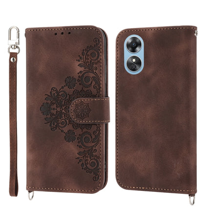 Skin-feel Flowers Embossed Wallet Leather Phone Case, For OPPO A1 Pro, For OPPO Reno9 5G/Reno9 Pro 5G, For OPPO Reno8 4G Global, For OPPO Reno8 T 4G Global