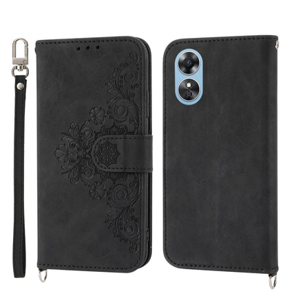 Skin-feel Flowers Embossed Wallet Leather Phone Case, For OPPO A1 Pro, For OPPO Reno9 5G/Reno9 Pro 5G, For OPPO Reno8 4G Global, For OPPO Reno8 T 4G Global