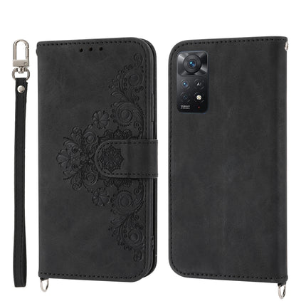 Skin-feel Flowers Embossed Wallet Leather Phone Case, For Xiaomi Redmi 12C/11A, For Xiaomi Redmi A1+ 4G/Poco C50 4G, For Xiaomi Redmi K60/K60 Pro, For Xiaomi Redmi Note 12 4G Global